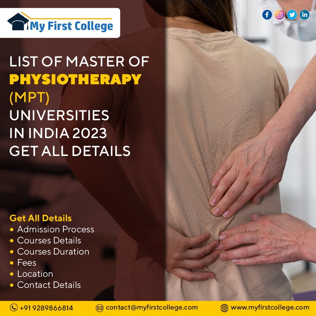  List of Master of Physiotherapy (MPT) Universities in India